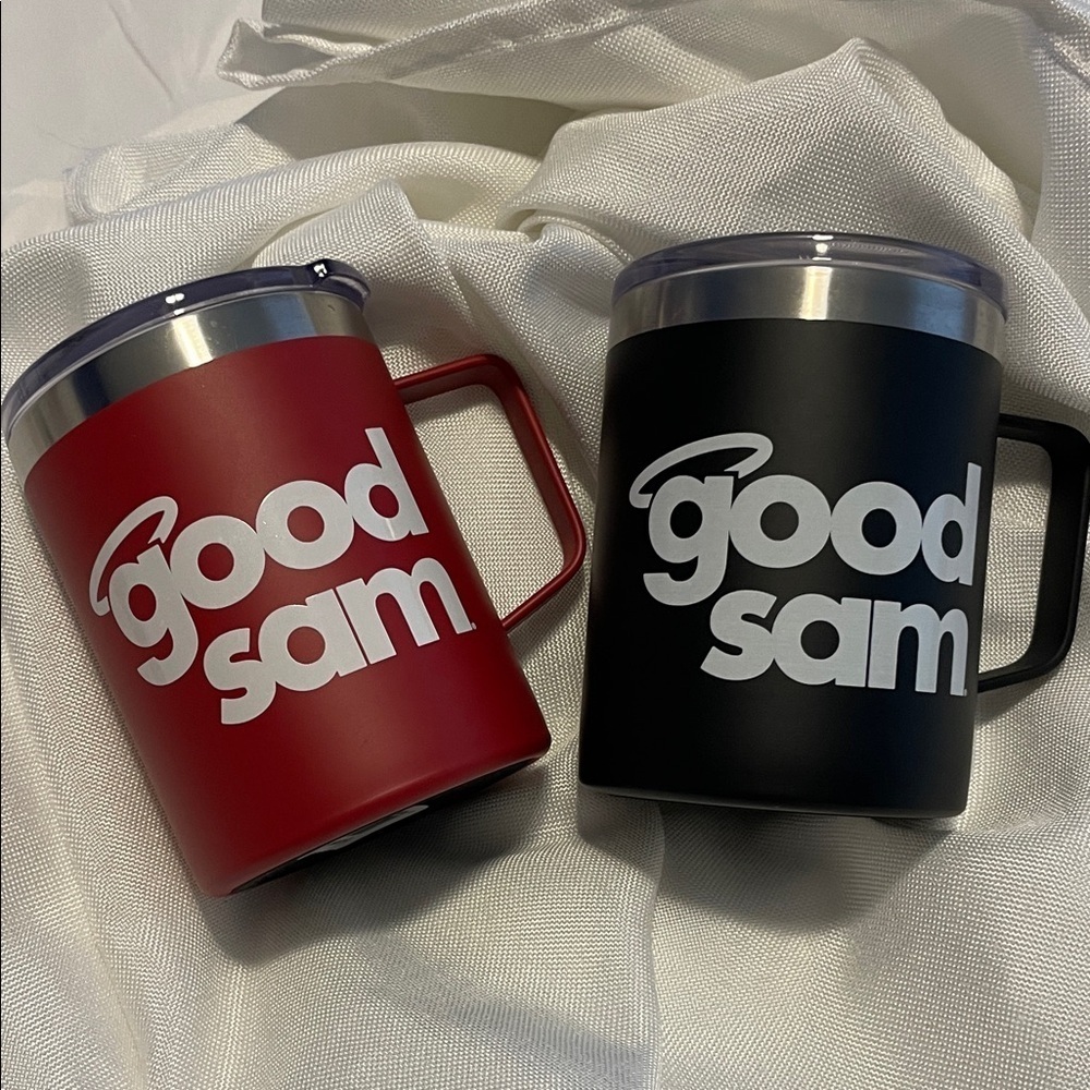 Good Sam Red and Black Mugs